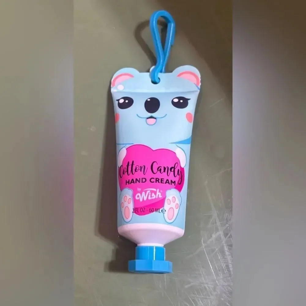 5 New Wish Scented Hand Cream Set NWT Peach Cotton Candy Peppermint Vanilla Rasp